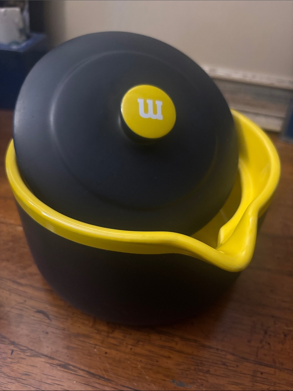 modern M&M's ceramic tea pot new without original box